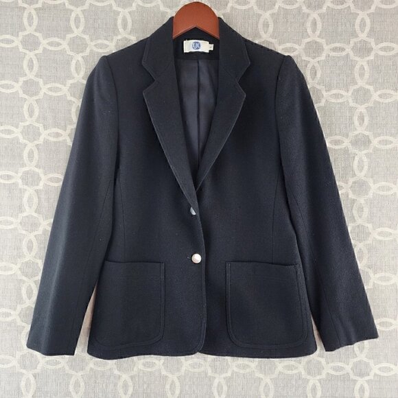 Vintage EJE Wool blend Black Blazer Women's 6 - Picture 1 of 10